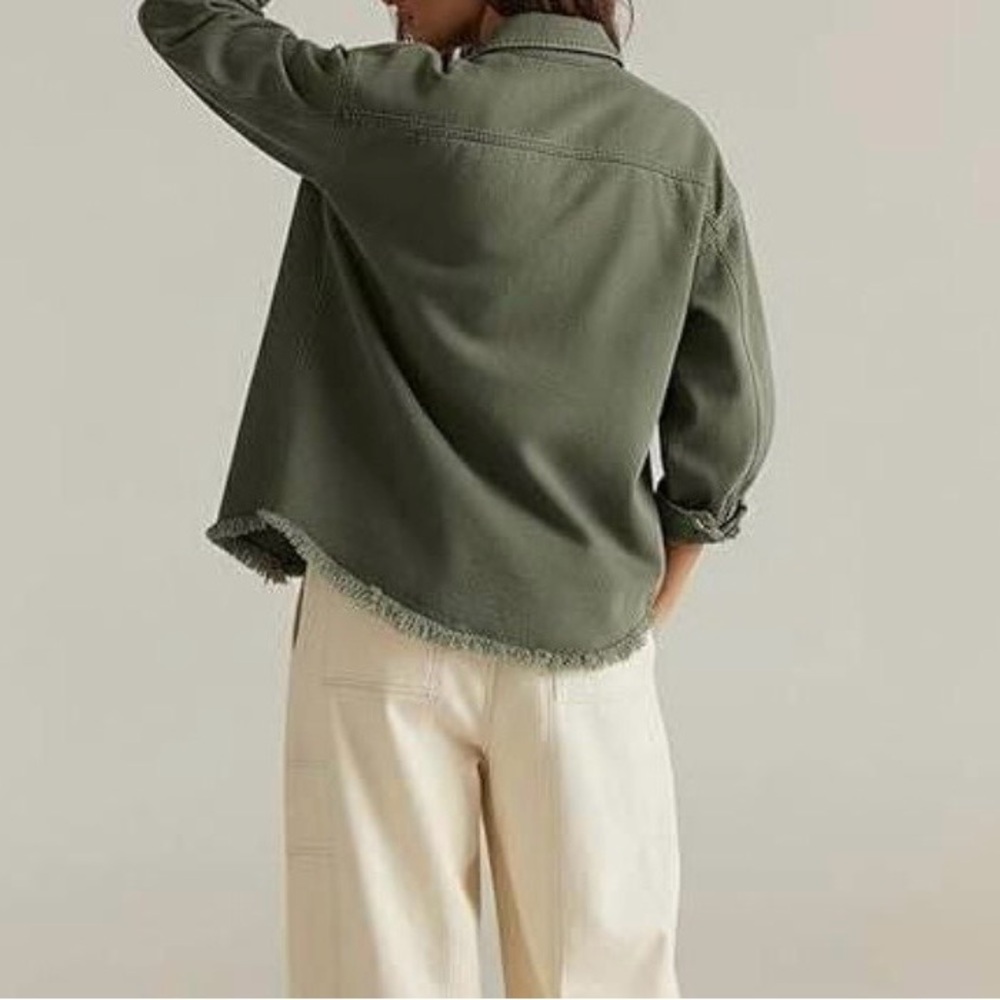 NWT Zeagoo Army Green Jean Jacket - Picture 2 of 3